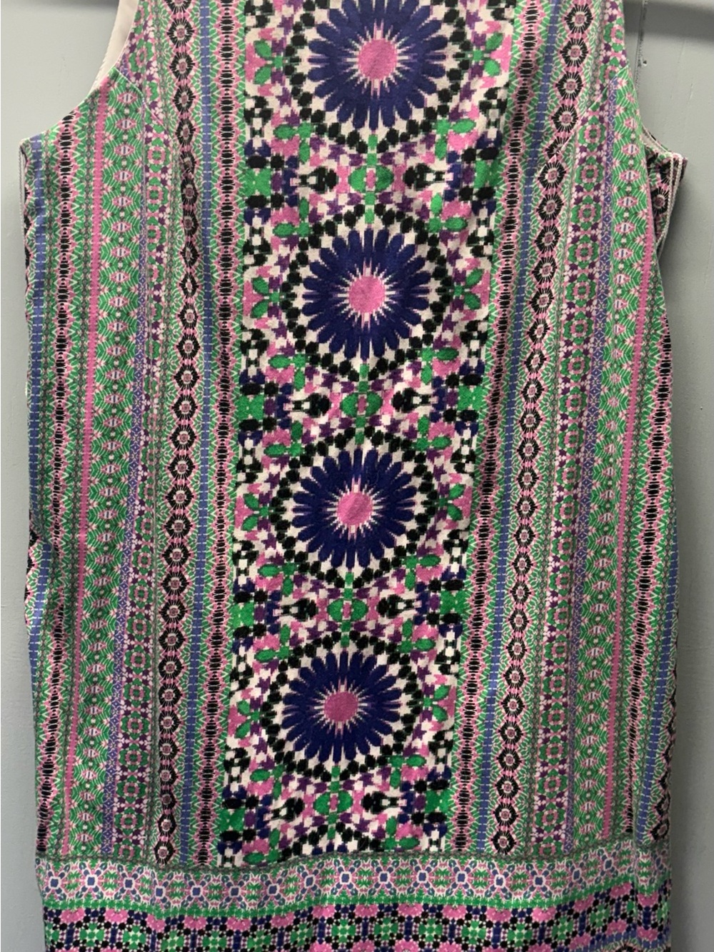 London Times Multicolor Geometric Floral Midi Skirt